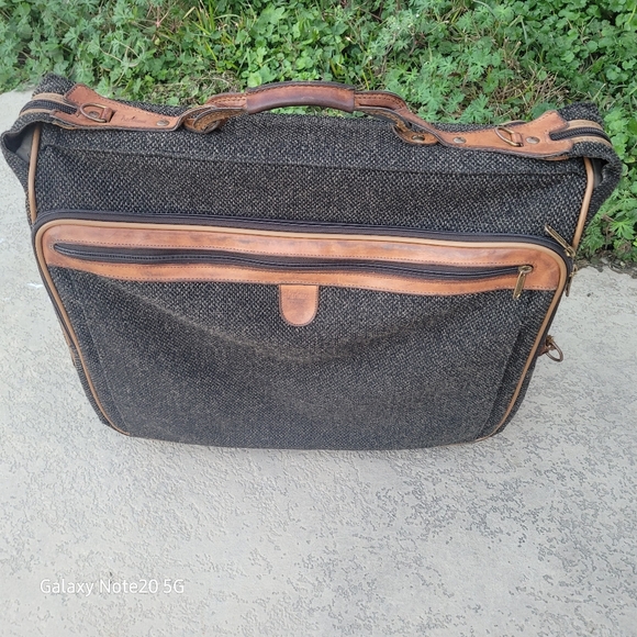 VTG HARTMANN LUGGAGE TWEED LEATHER 22